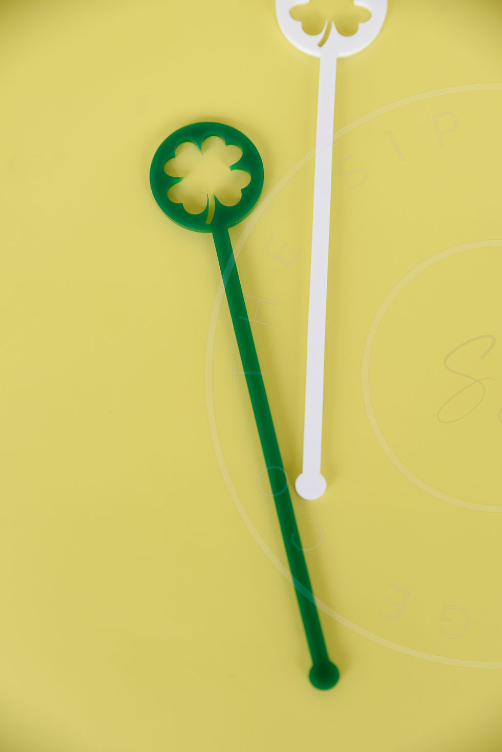 Thumbnail: Round Shamrock St. Pat's Drink Stirrer