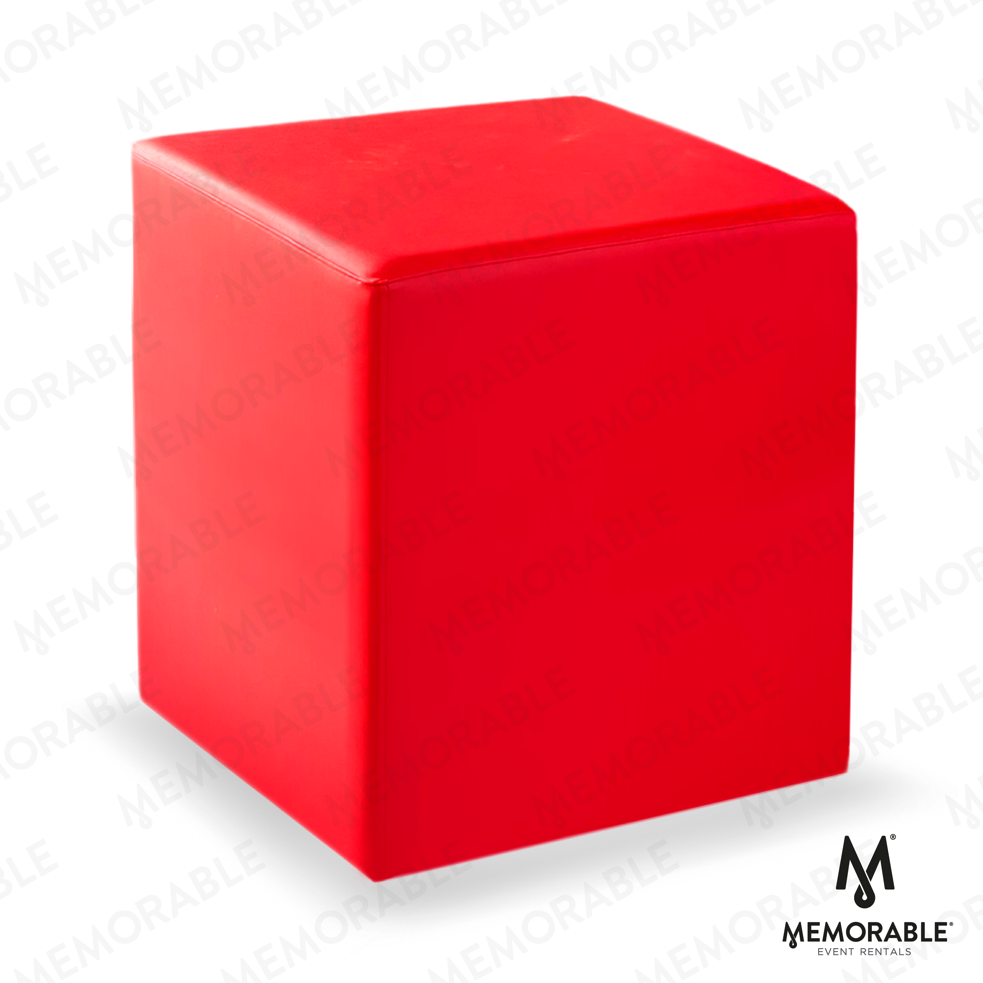 Pouf Victoria Quadrato Rosso