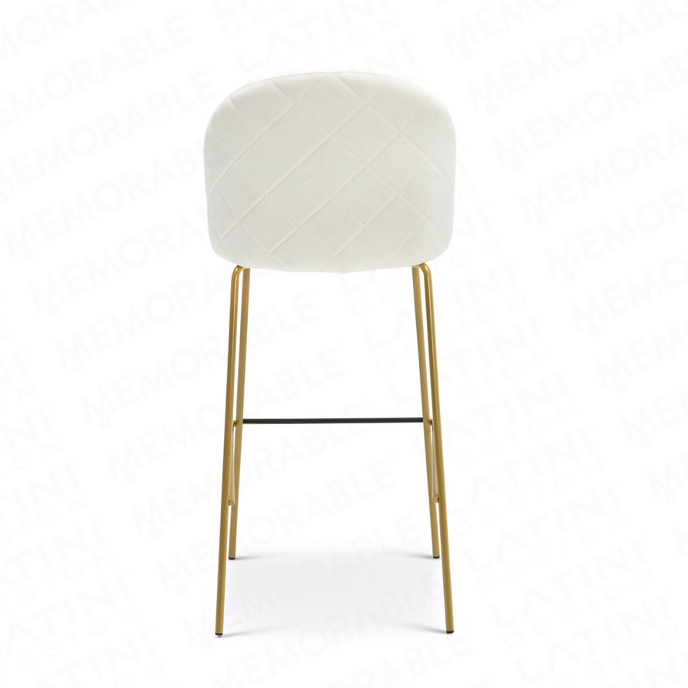 Miniatura: Sgabello Monroe Velvet Bianco