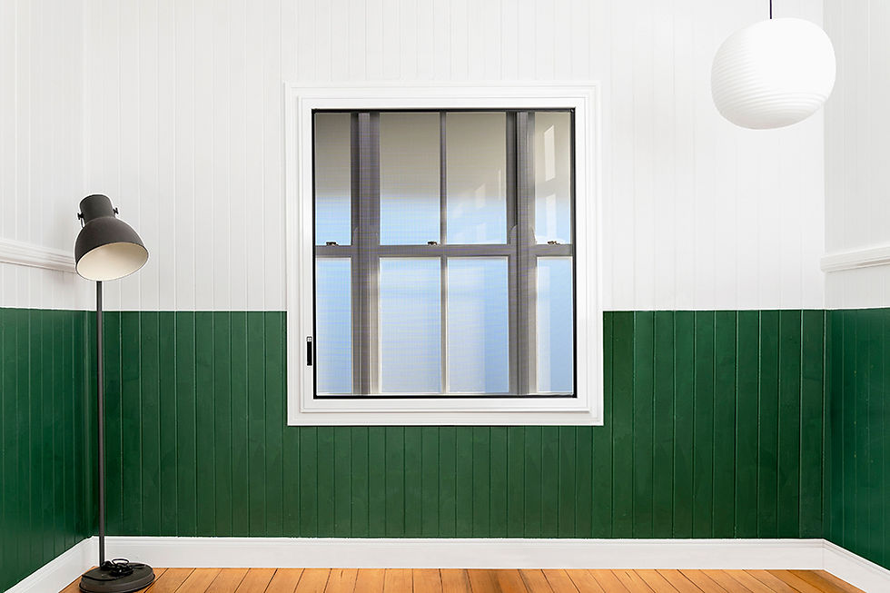 Get Real Secure installed Prowler Proof's award-winning Hinge Window security screen with ForceField stainless steel mesh on the sash windows of this renovated Queenslander in Kalinga, Brisbane.