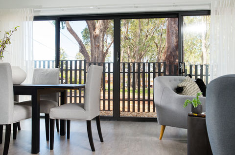Prowler Proof Protec perforated aluminium sliding door security screen. Get Real Secure services Brisbane's inner suburbs, including Grange, Lutwyche, Kelvin Grove, Bardon, Teneriffe, Bulimba, Ascot, Northgate and all surrounding areas.