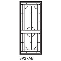 Prowler Proof Heritage Designs security screen style number SP27AB. Get Real Secure is a security screen, blinds, window and door installation business servicing Brisbane's inner suburbs and surrounds.