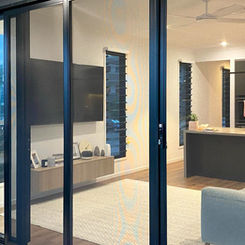 Sliding door with Prowler Proof ForceField security screen installed by Get Real Secure.