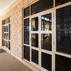 Prowler Proof Hinge Door security screen with ForceField stainless steel mesh installed by Get Real Secure on home at Bridgeman Downs.