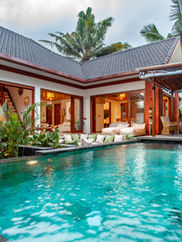 Boho Bellissimo Villa garden and pool setting at Nyuh Kuning, Ubud, Bali