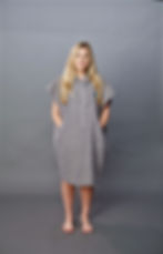Thumbnail: Grey Unisex Poncho with round ULKONA logo
