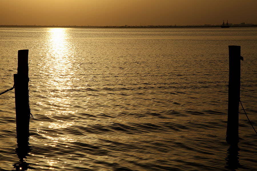 Fotomural reflejo de sol en la playa