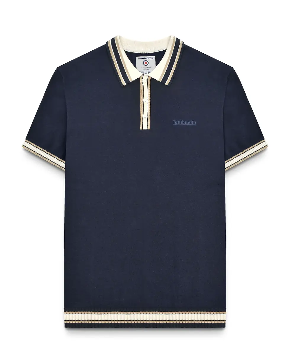 Miniaturbild: LAMBRETTA, Knit Polo navy