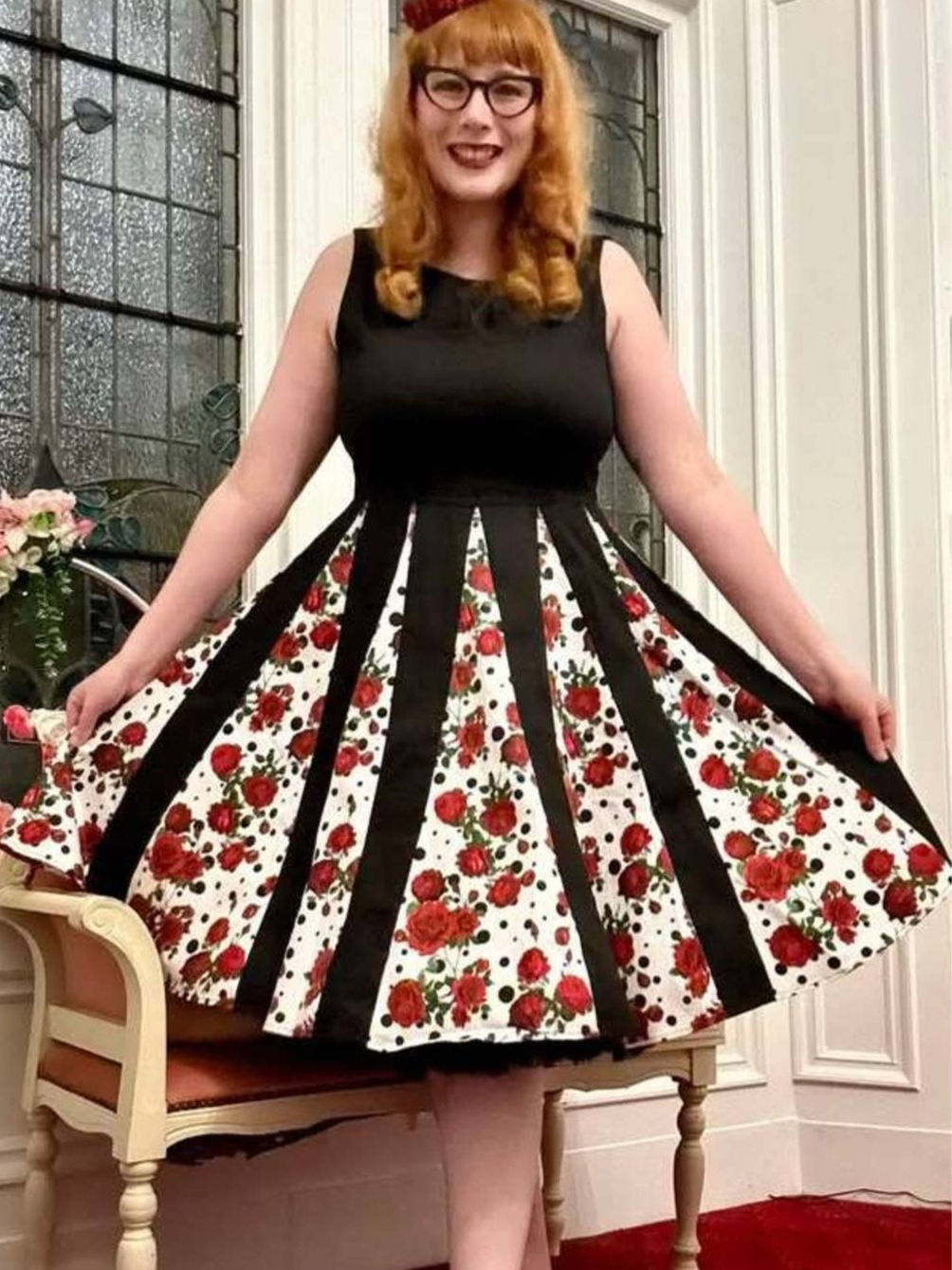 Dolly & Dotty Amanda, Roses black/white