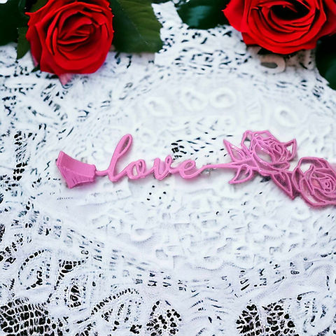rose avec support (love)
