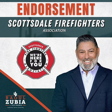 Graphic of Mario El Diaz depicting his endorsement of Raoul Zubia.