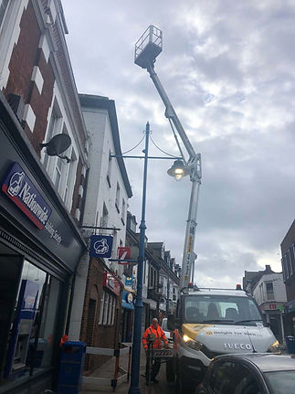 Crane lift for bird proofing installation by DGH Pest Control Services