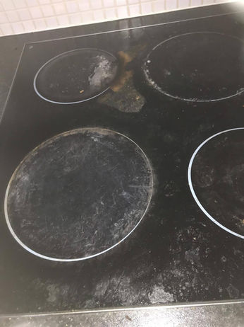 Before dirty oven clean