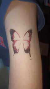 Butterfly glitter tattoo