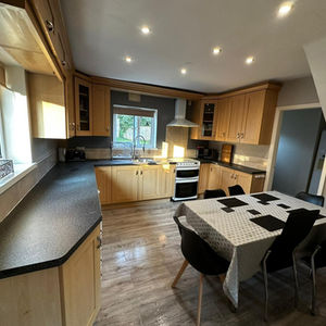 Kitchen and dining area clean
