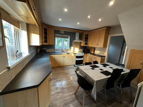 Kitchen and dining area clean