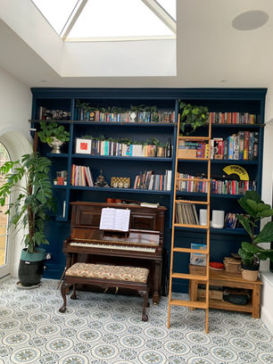 Cleaned bookcase and floor