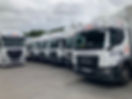 Parked haulage trucks with JD Express branding