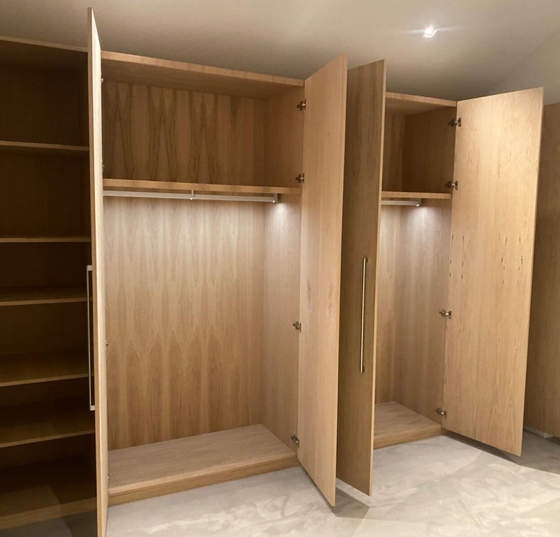 Customised wardrobe installation