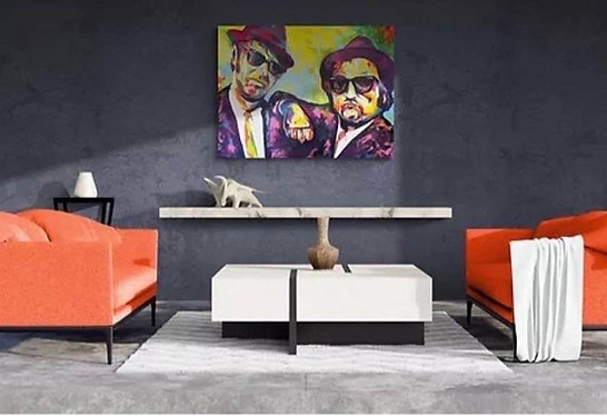 Blues Brothers Abstract Acrylic Painting by Matthew R. Paden.jpg