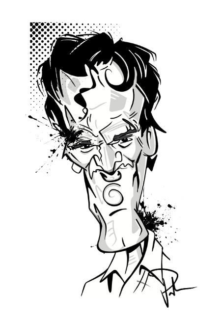 Quentin Tarantino Caricature – Limited Edition Giclée Print (11x14 in.)