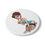 Thumbnail: Toon Pinup Girl White Ceramic Coaster