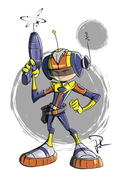 Cartoon Space Ranger Character by Matthew R. Paden