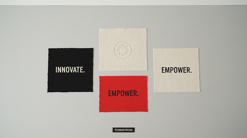 Close-up of sustainable fabric swatches used in technical workwear design