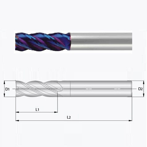 FRESA DE TOPO RETO 04 CORTES 68HRC NACO