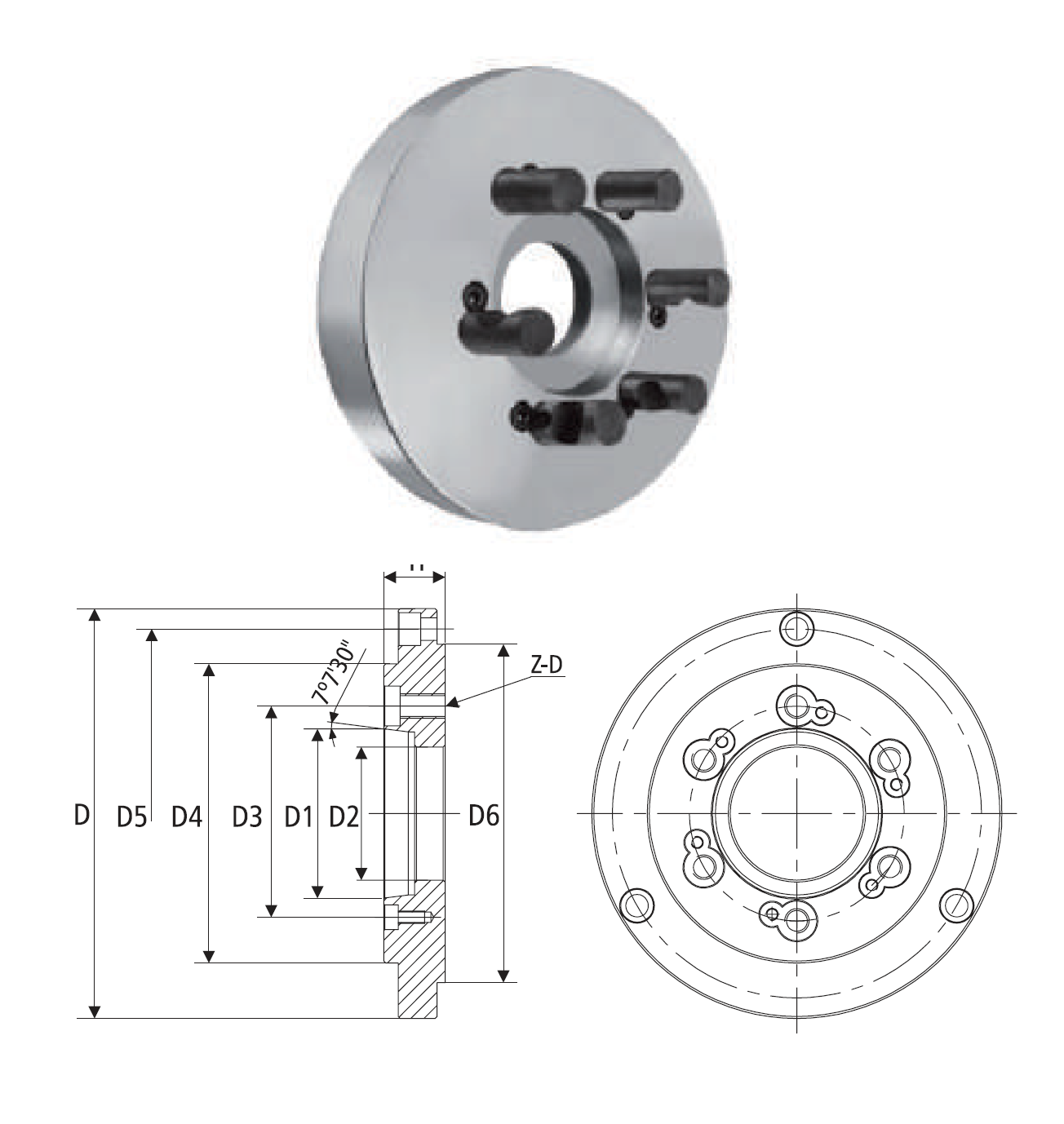 FLANGE CONE CURTO PARA PLACAS UNIVERSAIS E INDEPENDENTES (CAMLOCK)
