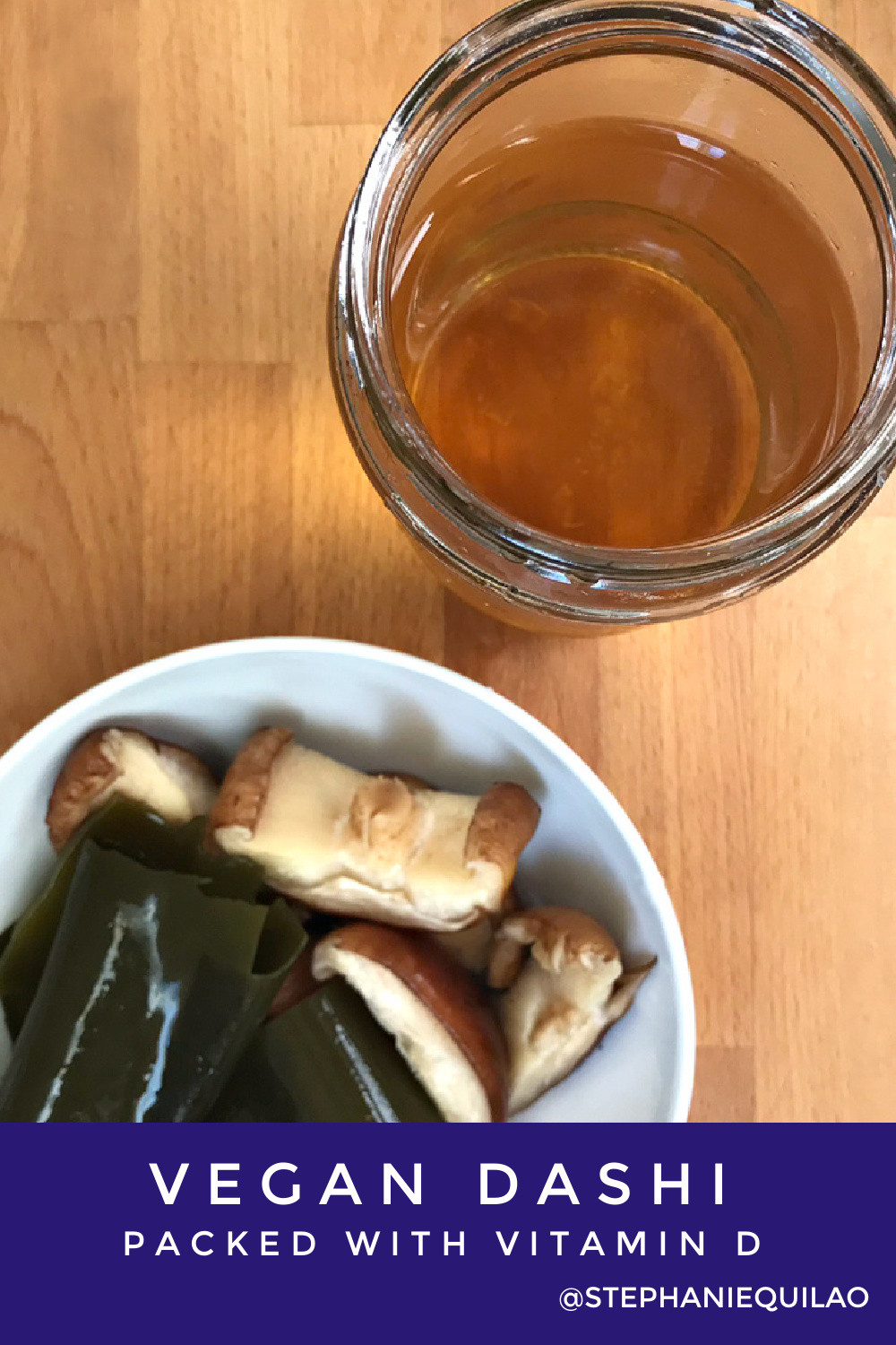 Vegan Shiitake Mushrooms and Kombu Dashi in a Jar