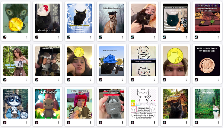 Cat-based fictional currency Dabloons explodes as huge TikTok trend with more than 1 billion views