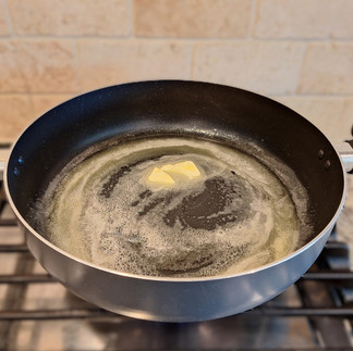 Melting butter on skillet