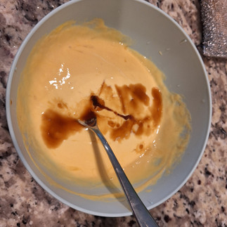 mango puree, milk, egg and vanilla extract