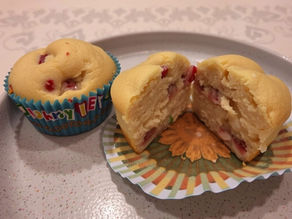 Strawberry Sponge Cake Muffins