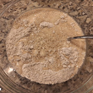 In a large bowl, combine: Bread flour, rye flour, and vital wheat gluten Separately, mix: Sourdough starter, warm water, and yeast until dissolved. Pour wet mixture into dry ingredients. Stir until a shaggy dough forms. Add salt, olive oil (if using), and soaked seeds (if using). Mix or knead by hand until fully incorporated and tacky but manageable. Cover and rest 20 minutes.