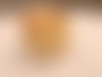 Flaky biscuit on a white plate with a golden brown top. The background is blurred. Text on plate: aikitchen.blog. Cozy and warm feel.