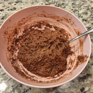 Allow the mixture to sit for 5–10 minutes so the chia seeds can absorb moisture and thicken the dough.