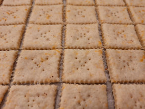 Crispy Sourdough Cheddar Crackers