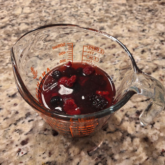 Blend the thawed berries, water, maple syrup, and lemon juice until smooth. Strain through a fine-mesh sieve if you prefer a smoother gummy texture.