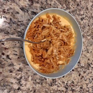 mango puree, milk, egg and vanilla extract with apple