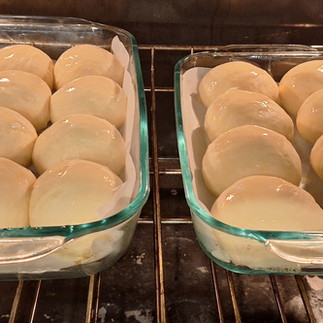 Preheat oven to 375°F (190°C). Bake for 20–25 minutes, or until golden brown and hollow-sounding when tapped.