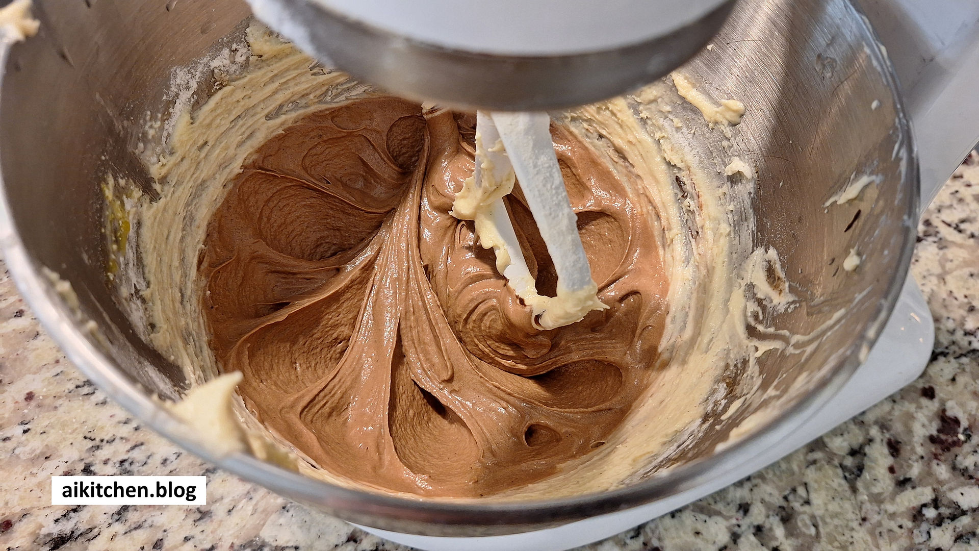 Make chocolate swirl.