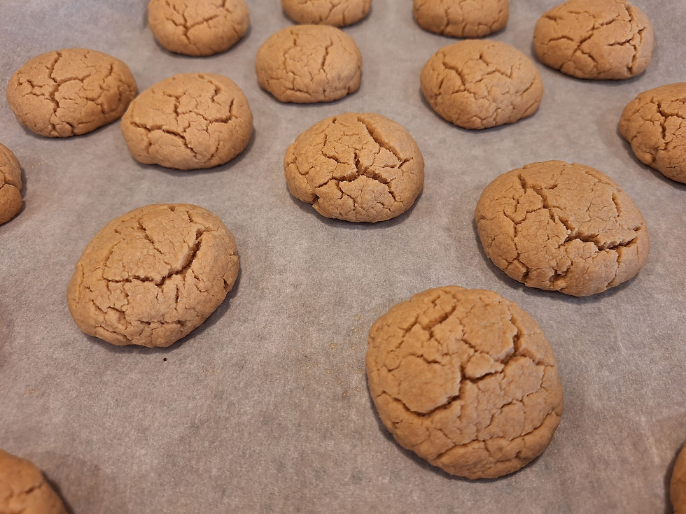 Cookies on parchment paper