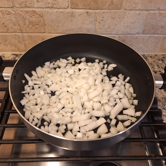 onion on a frying pan