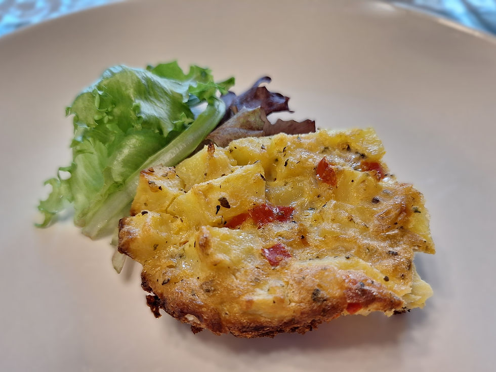 potato onion and minipepper dinner bake