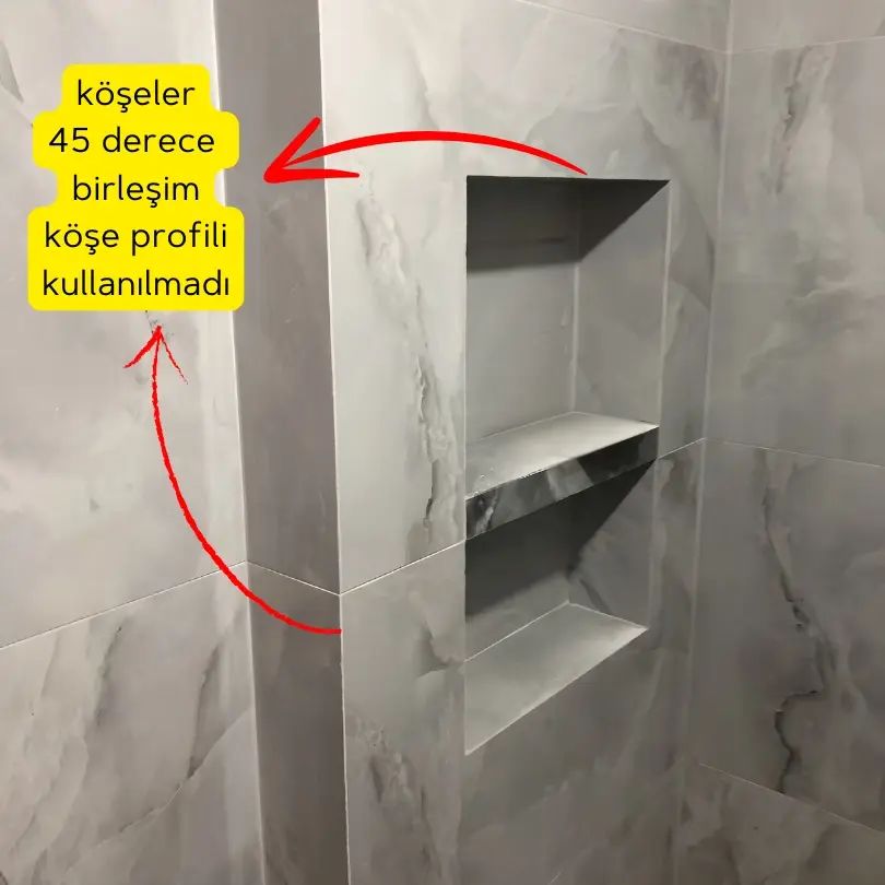 fayans 45 derece uygulama archa tasarım