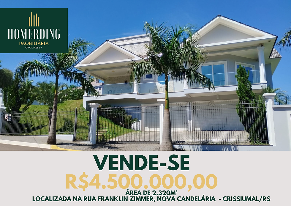 Residência na Rua Franklin Zimmer - Nova Candelária/RS