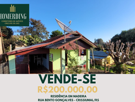 Residência na Rua Bento Gonçalves - Crissiumal/RS