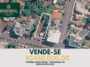 Terreno na Avenida Santa Rosa - Crissiumal/RS